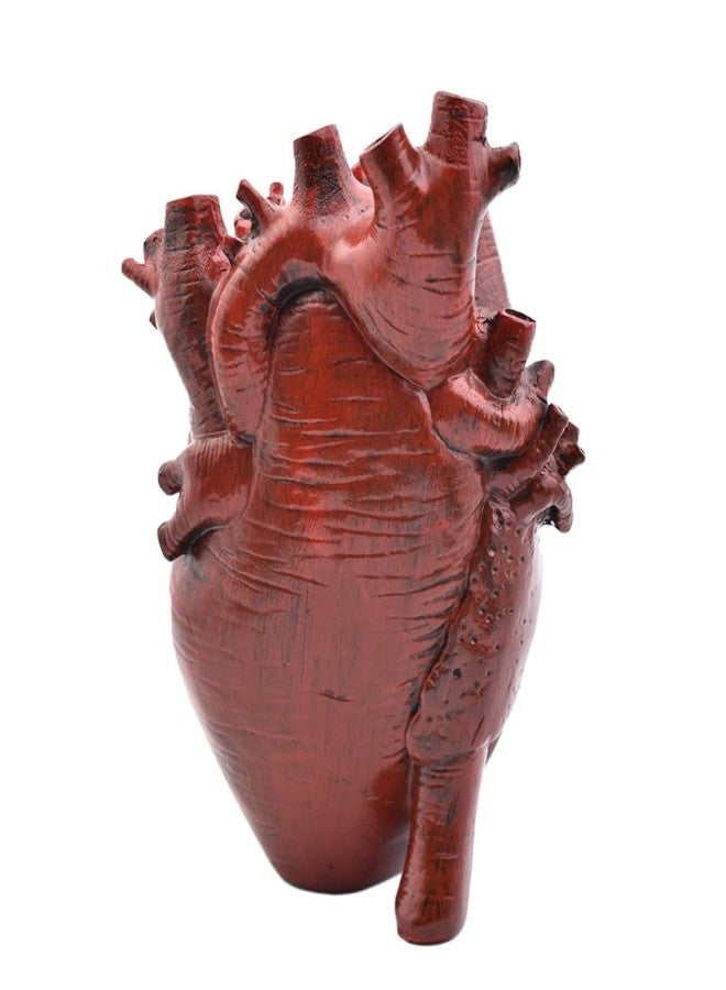 Ynxee Human Heart Organ Shape Vase Creepy Halloween Home Desk Flowers Pot Decor, Medium Size 6.2" x 4.2", Red - Image 3